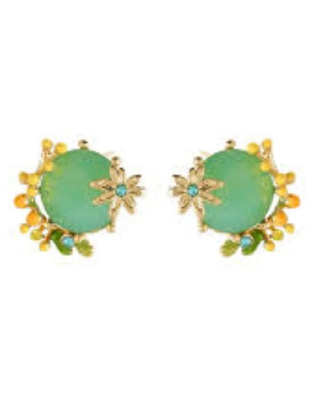 Les Nereides Mimosa and Star Anise stud earrings
